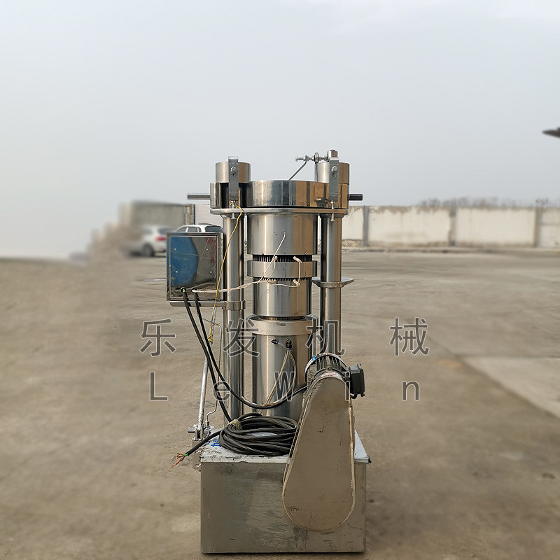 Máquina de prensagem de óleo hidráulica multifunção 60-100 Kg/h Capacidade 2,2 Kw Potência 380V/220V Voltagem 335mm Chaleira