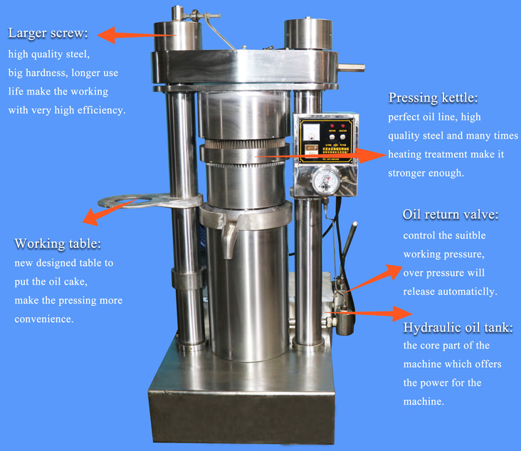 Máquina de prensagem de óleo de gergelim de coco com tensão de 220V/380V
