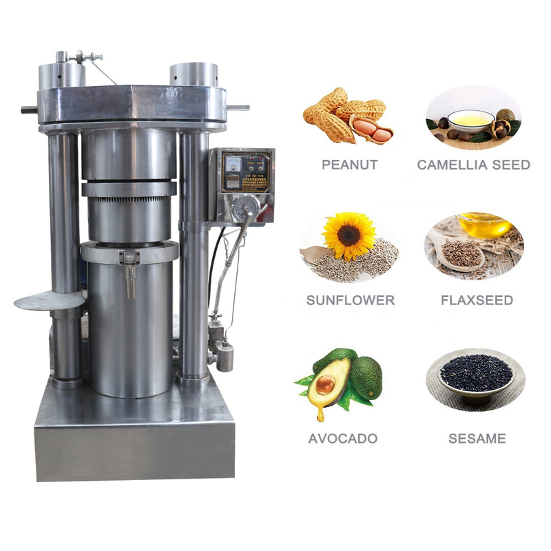 Máquina de prensagem hidráulica automática de óleo 60-100 Kg/h Capacidade 0-60MPa Faixa de pressão 2,2 Kw Potência