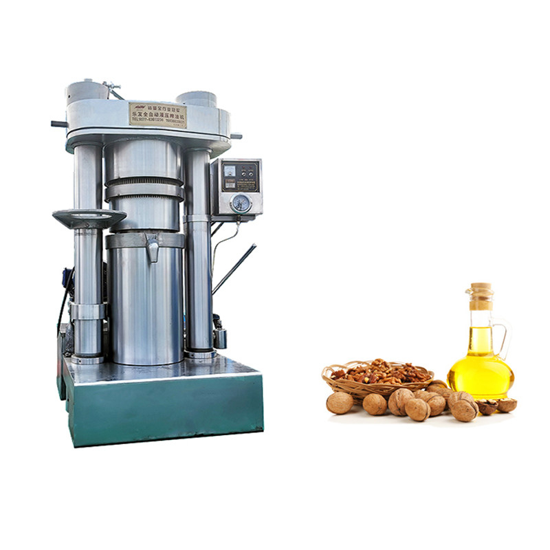 Óleo de noz que faz a 65kg/h a máquina hidráulica da imprensa da tiragem profunda para a planta de óleo pequena